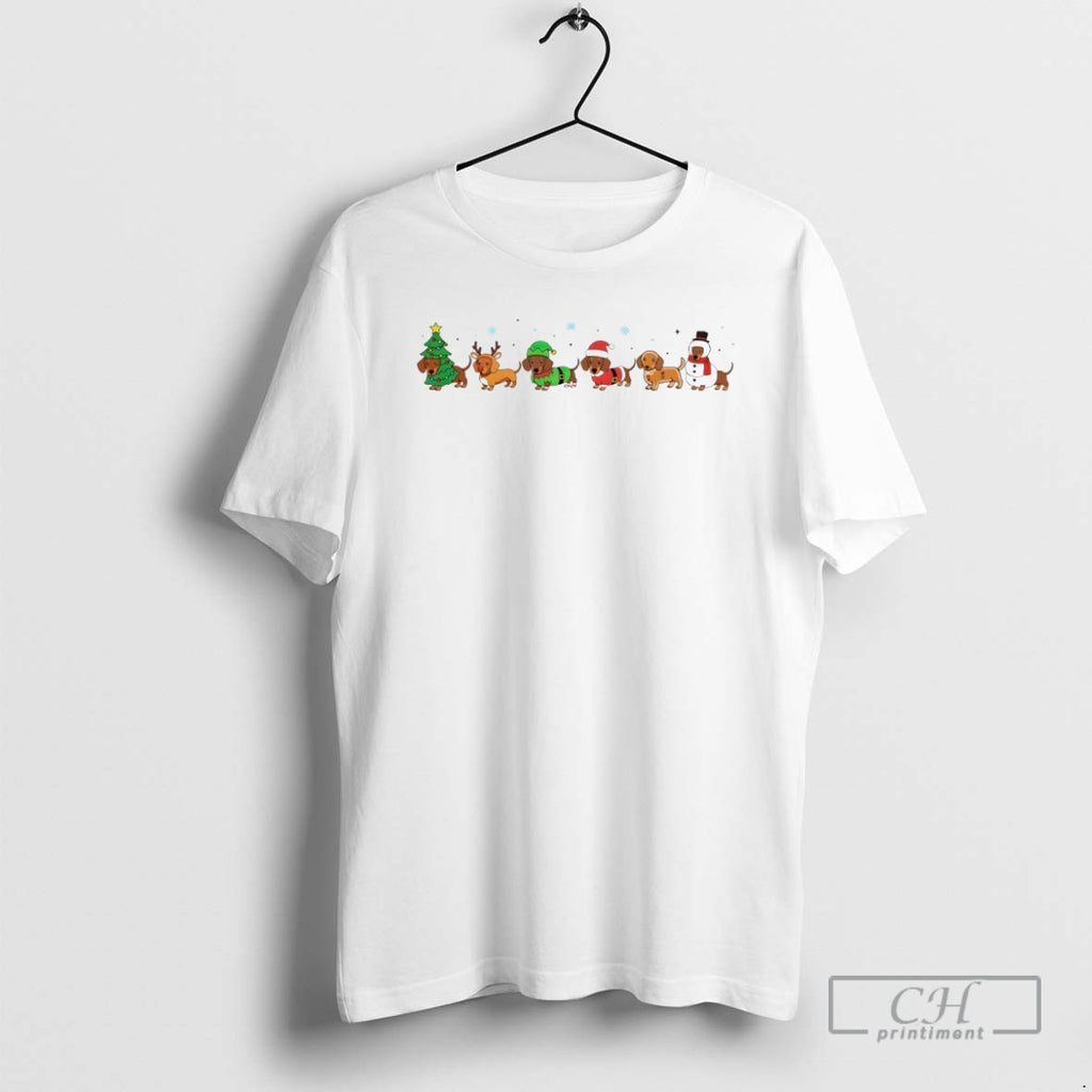Premium Cute Sausage Dog Santa Character Merry Christmas Shirt Sweater
