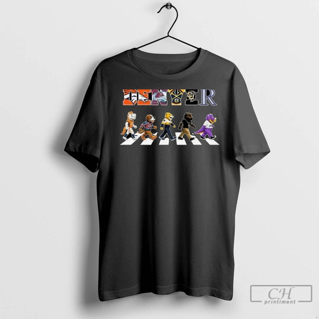 Premium Denver City Sports Team Mascot Abbey Road 2025 Circle Black