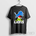 Premium Detroit Lions Merry Grinchmas Hat Santa Logo Shirt Sweater