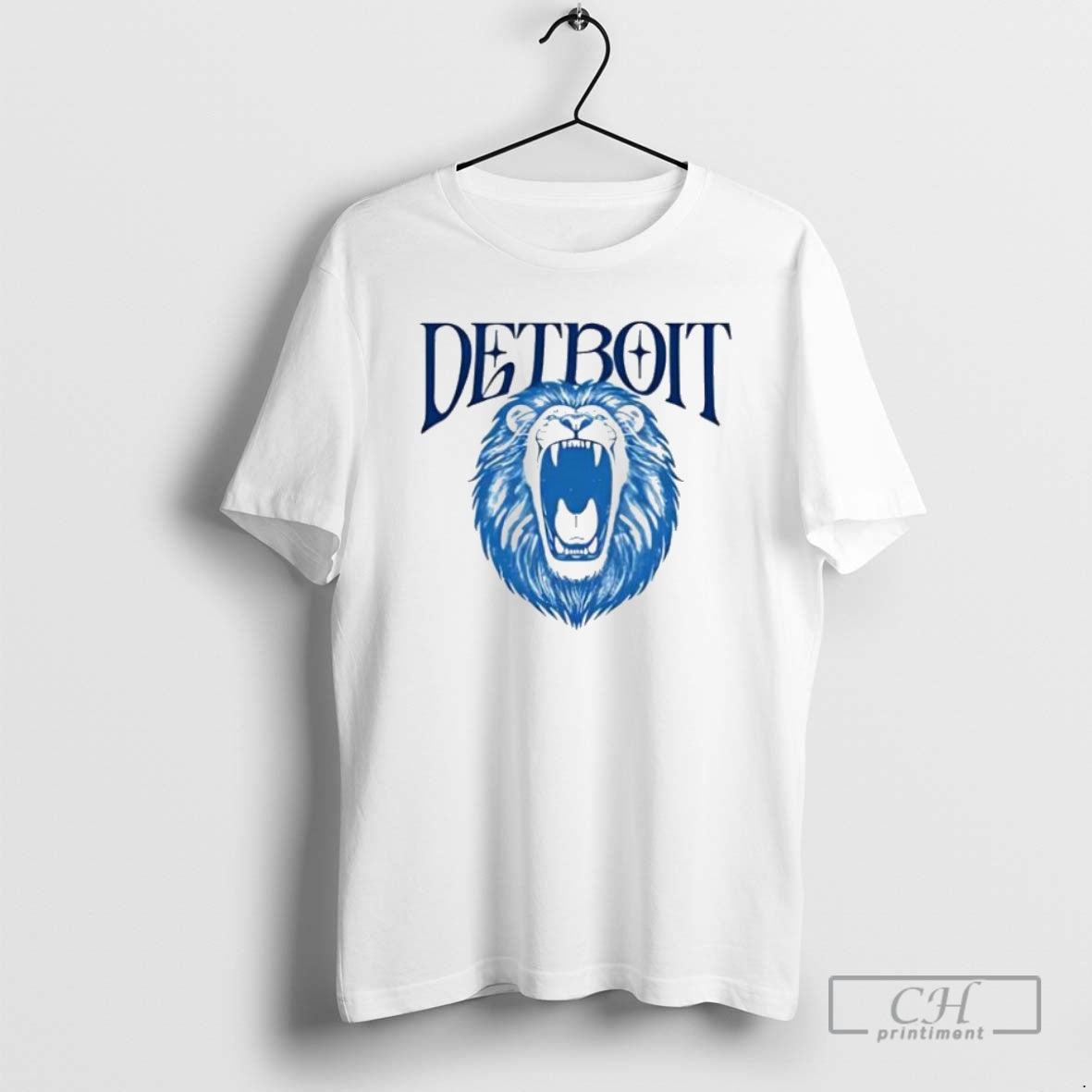 Premium Detroit Roaring Lion Retro Emblem Baseball Shirt Sweater