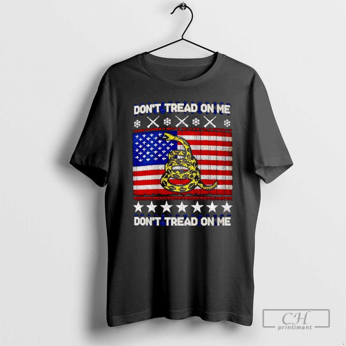 Premium Dont Tread On Me Gadsden Flag Ugly Xmas Christmas Shirt Sweater