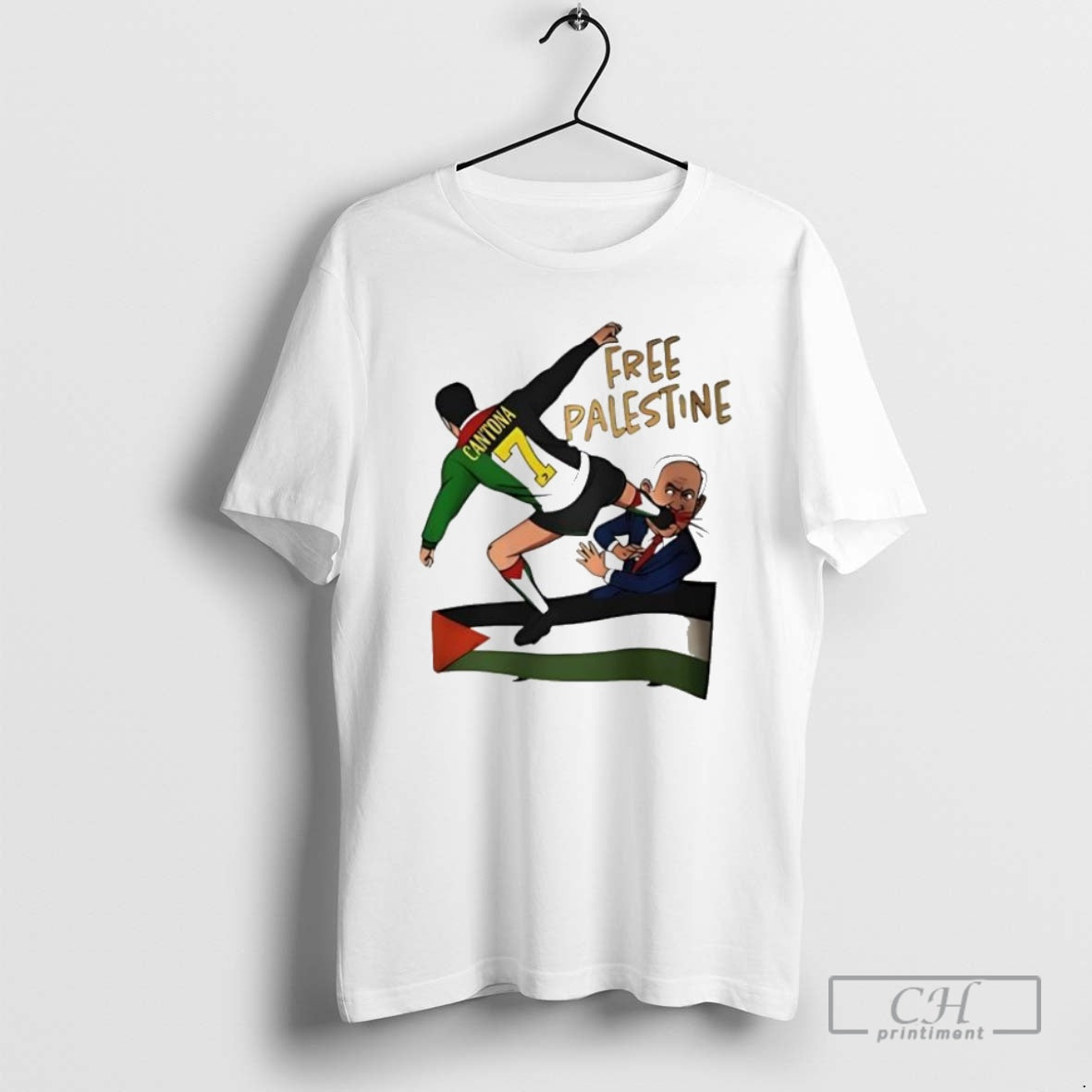 Premium Eric Cantona 7 Free Palestine Flag Shirt Sweater