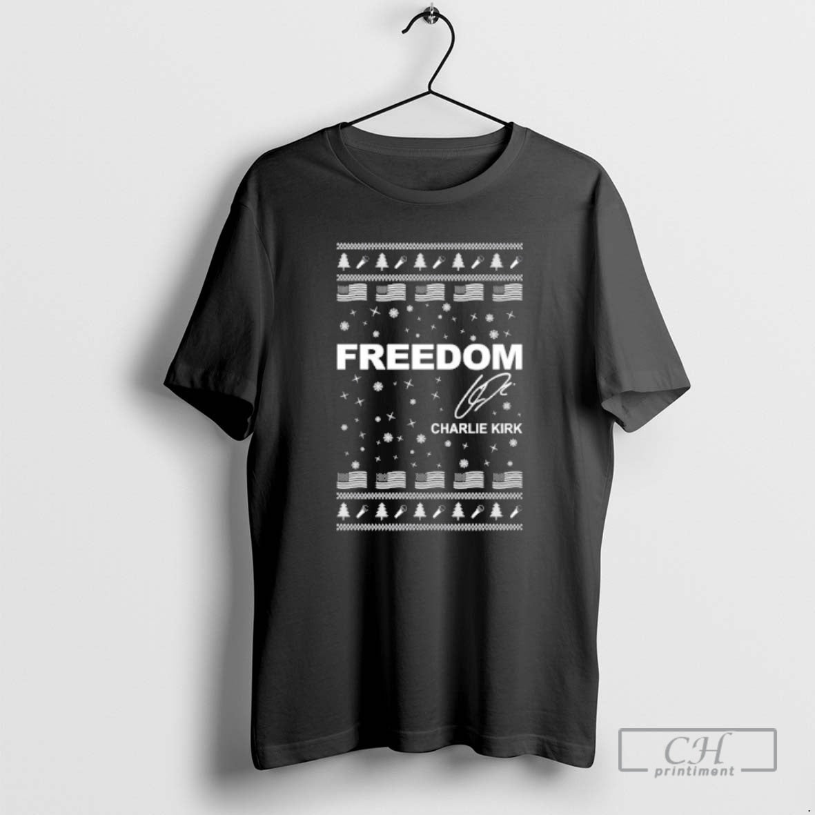 Premium Freedom Charlie Kirk Political Activist Ugly Christmas Sweat Shirt Sweater
