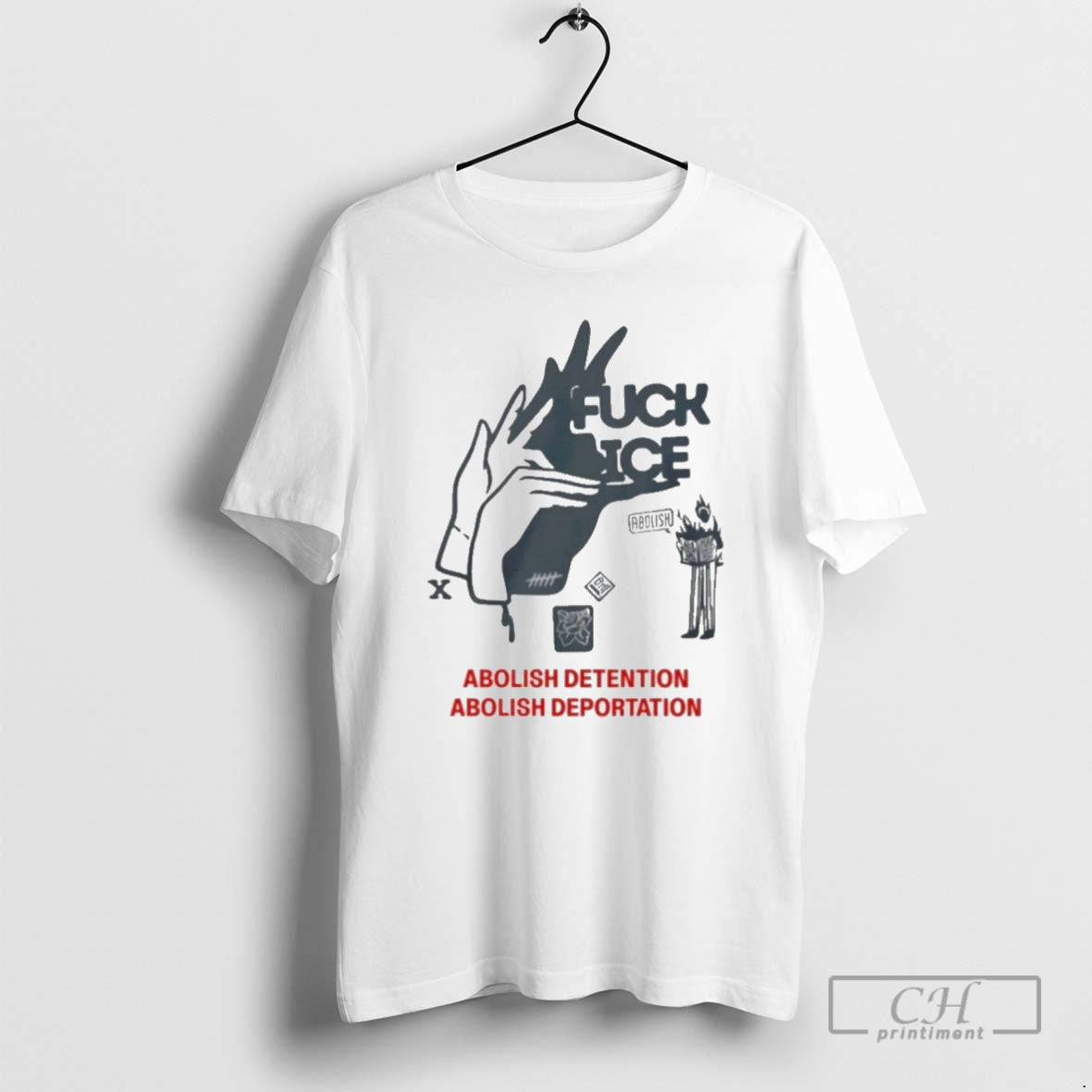 Premium Fuck Ice And No Kings Abolish Detention Abolish Deportation Hand Shirt Sweater