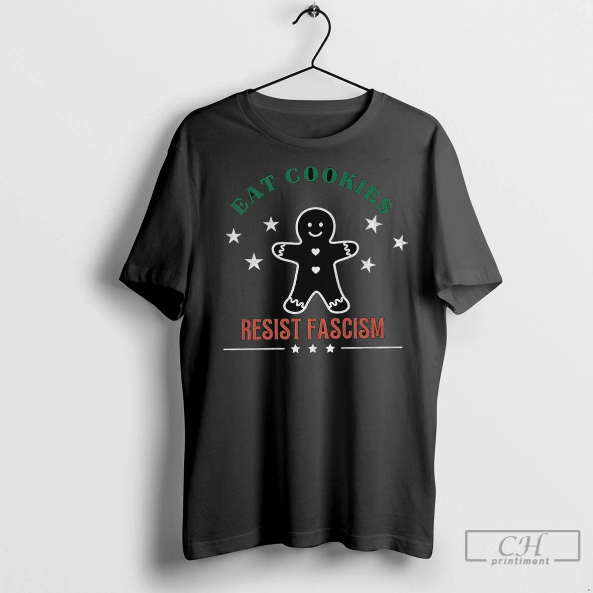Premium Gingerbread Eat Cookies Resist Fascism Christmas Holiday