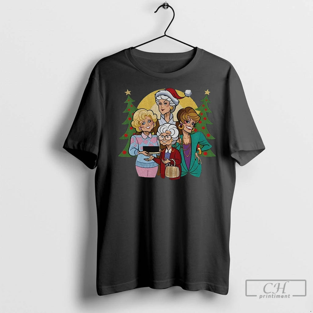Premium Golden Girls Cartoon Merry Christmas