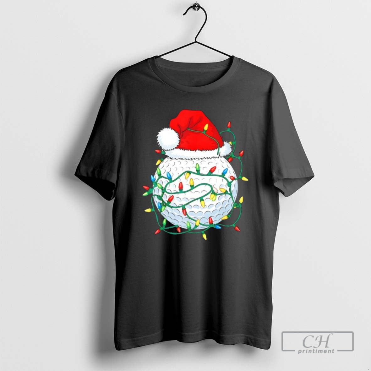 Premium Golf Ball Santa Hat Christmas Shirt Sweater