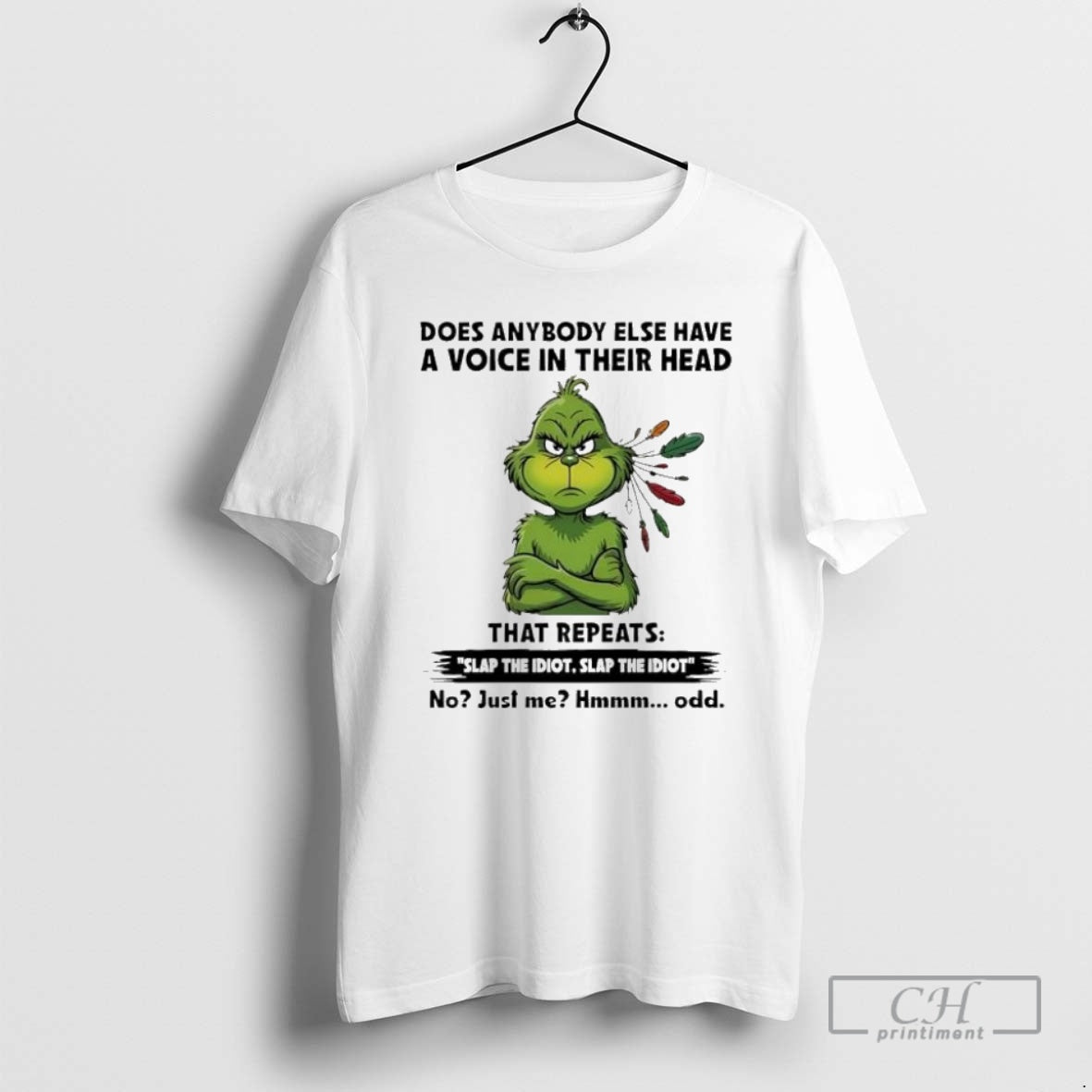 Premium Grinch Christmas Does Anybody Else Have A Voice In Their Head Shirt Sweater