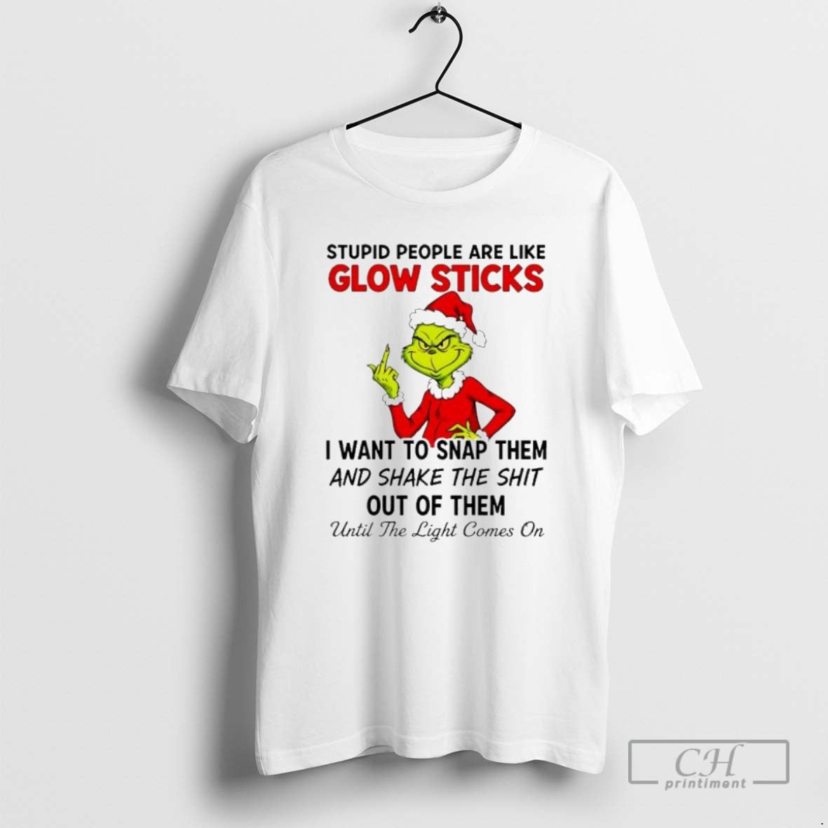 Premium Grinch Christmas Stupid People Are Like Glow Sticks Shirt Sweater