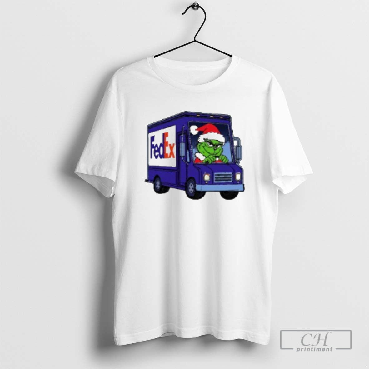 Premium Grinch Santa Drive Truck Fedex Merry Christmas Shirt Sweater