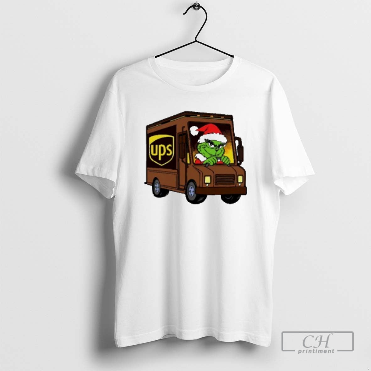 Premium Grinch Santa Drive Truck Ups Merry Christmas Shirt Sweater