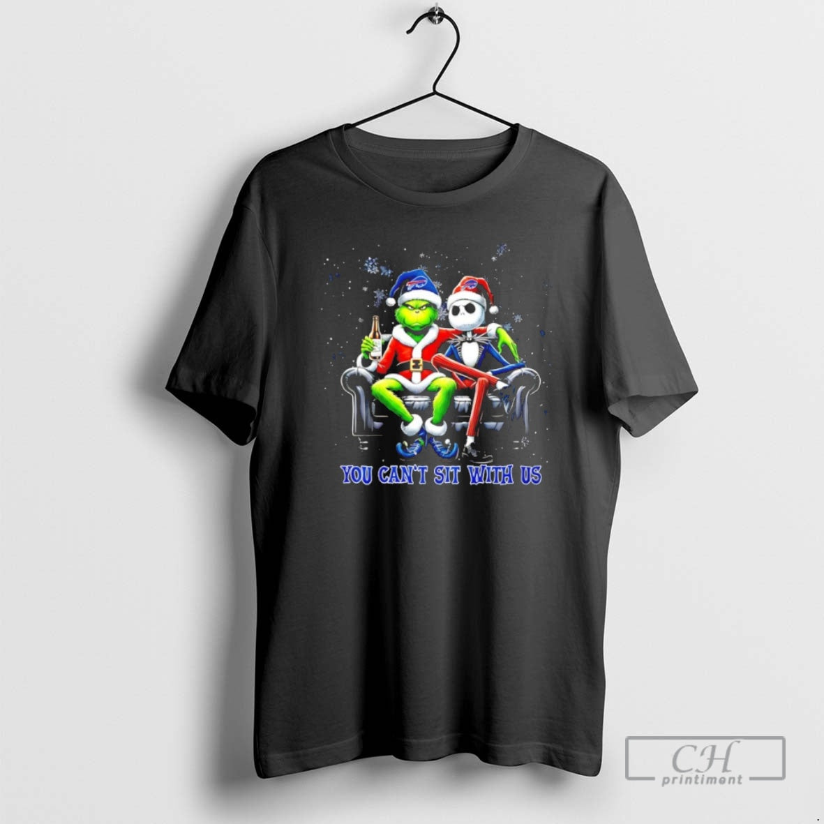 Premium Grinch And Jack Skellington You Cant Sit With Us Christmas Shirt Sweater