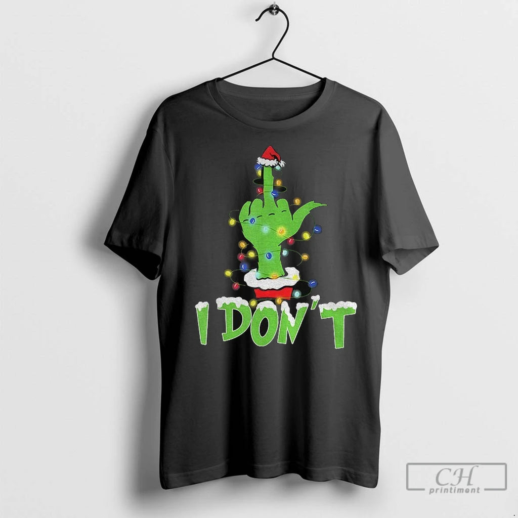 Premium Grinch Middle Finger I Dont Merry Christmas