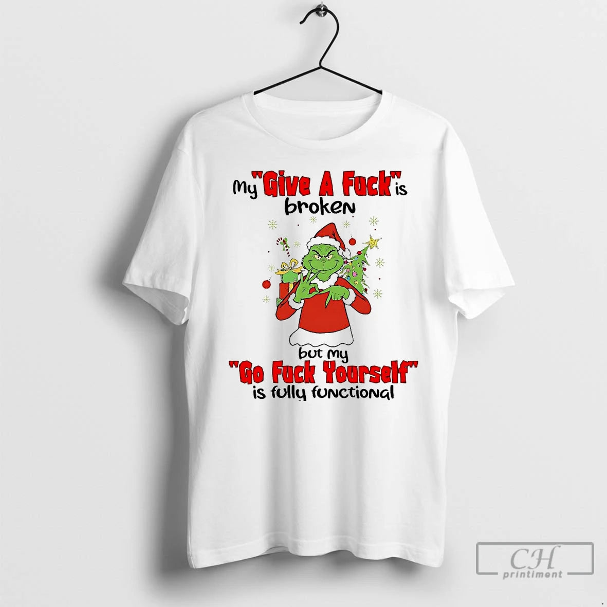 Premium Grinch My Give A Fuck Is Broken Go Fuck Yourself Christmas