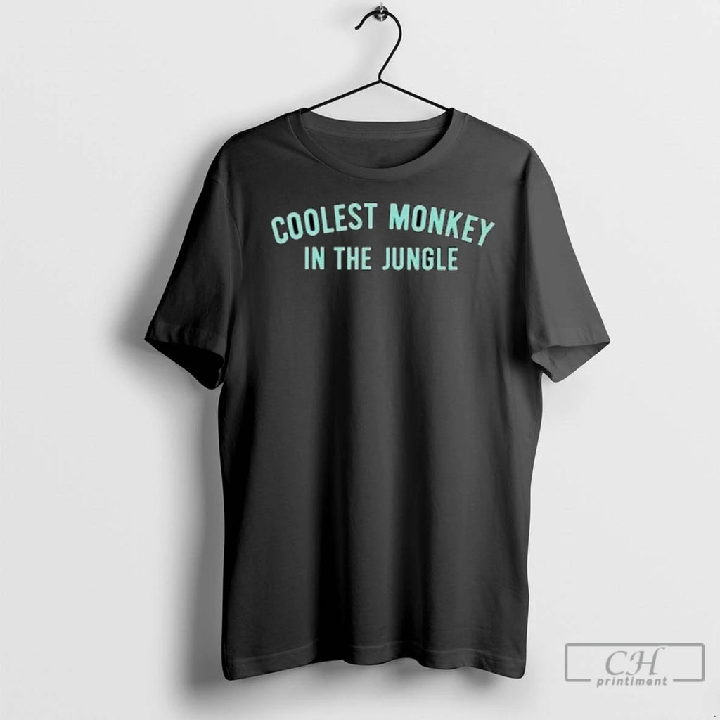 Premium Hm Coolest Monkey In The Jungle Circle Black