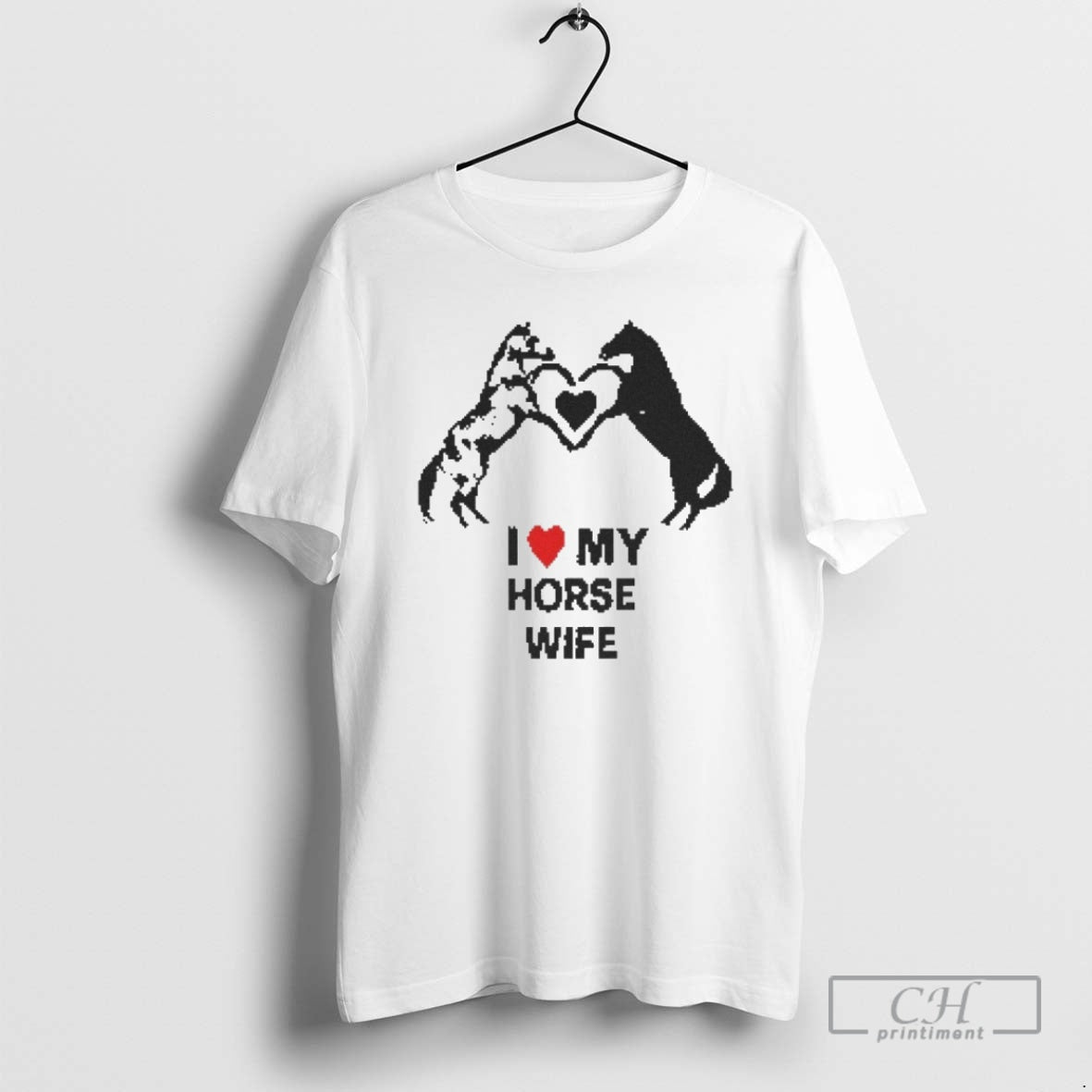 Premium I Love My Horse Wife Heart Shirt Sweater