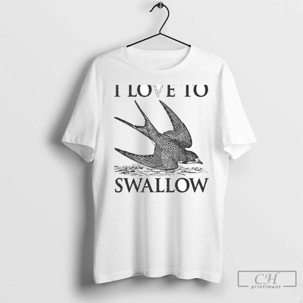 Premium I Love To Swallow Circle White