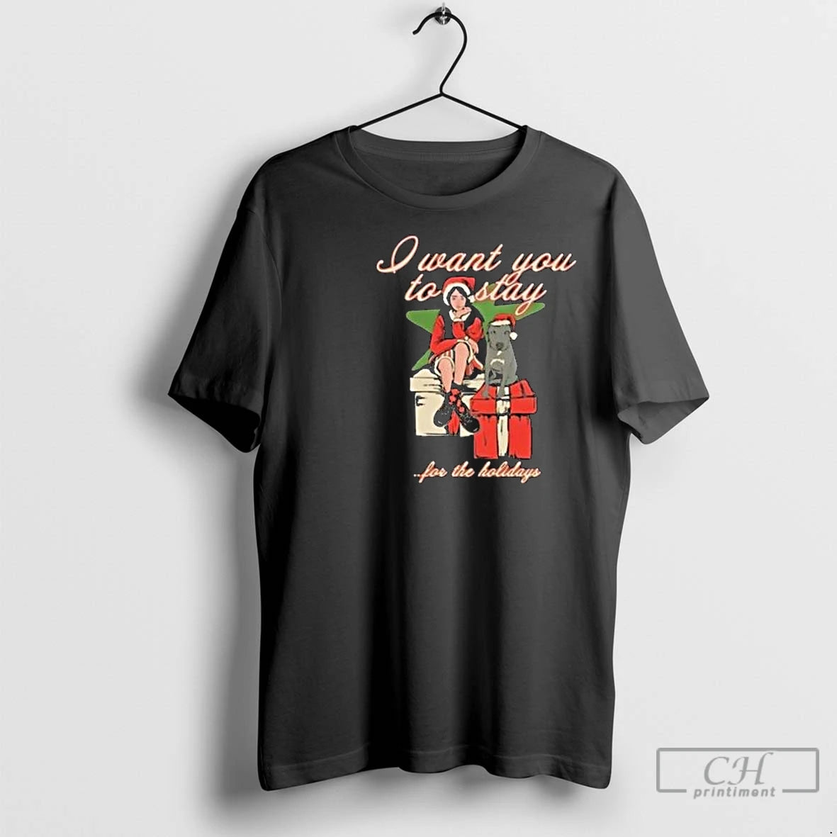 Premium I Want You To Stay For The Holiday Circle Black