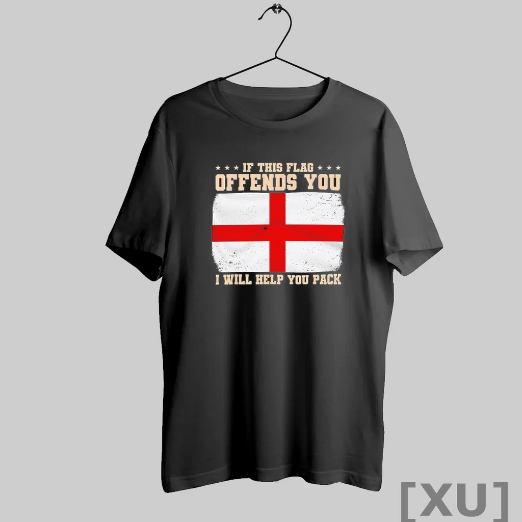 Premium If This Flag Offends You I Will Help You Pack England Flag T Shirts