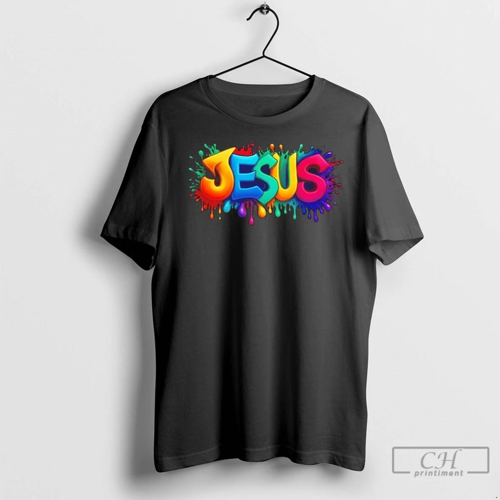 Premium Jesus Colorful Vibrant Splash
