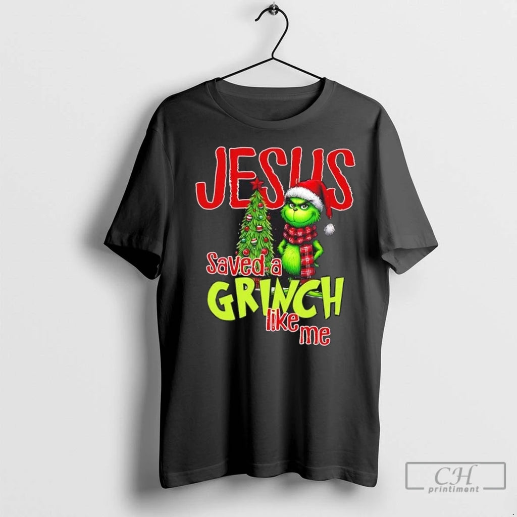 Premium Jesus Saved A Grinch Like Me Christmas