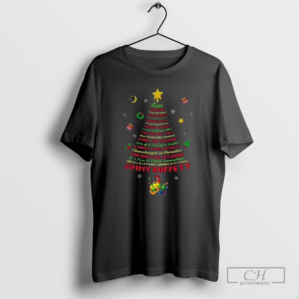 Premium Jimmy Buffett Christmas Tree Fins Volcano Come Monday Merry Christmas Shirt Sweater