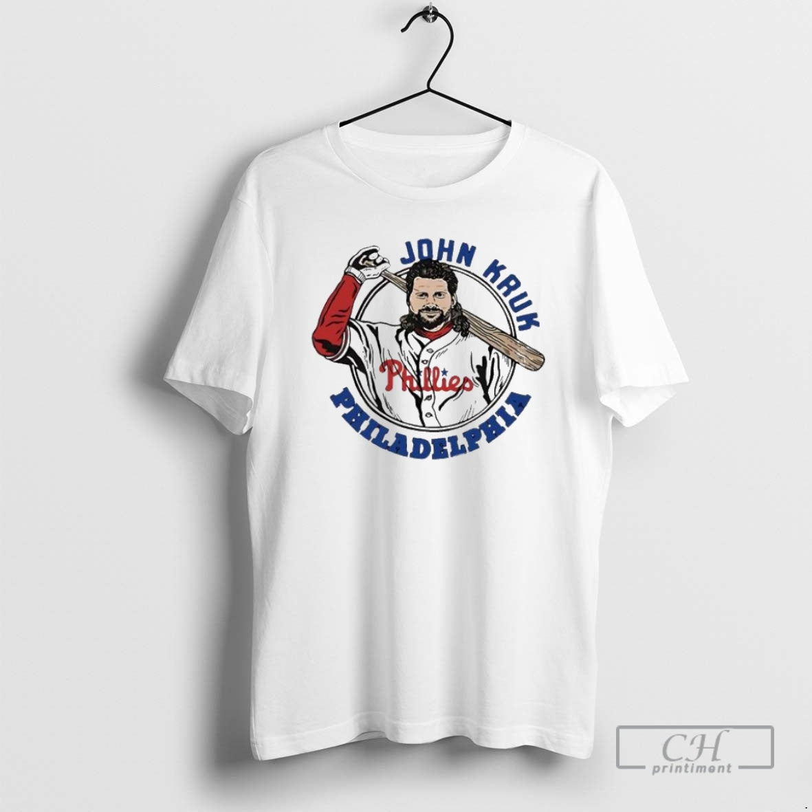 Premium John Kruk Philadelphia Phillies Red Player Portrait Retro Shirt Sweater