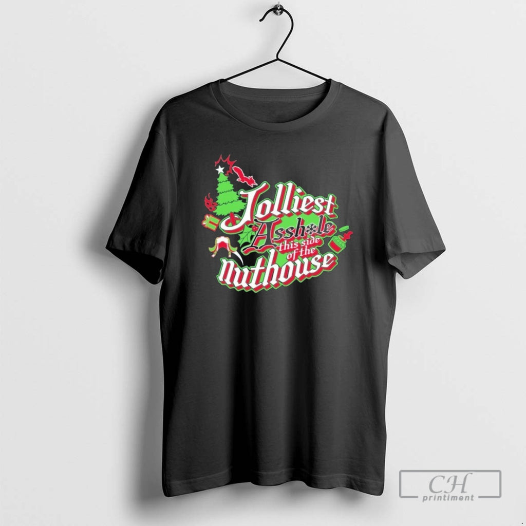 Premium Jolliest Assholes This Side Of The Nuthouse Squirrel Merry Christmas Shirt Sweater
