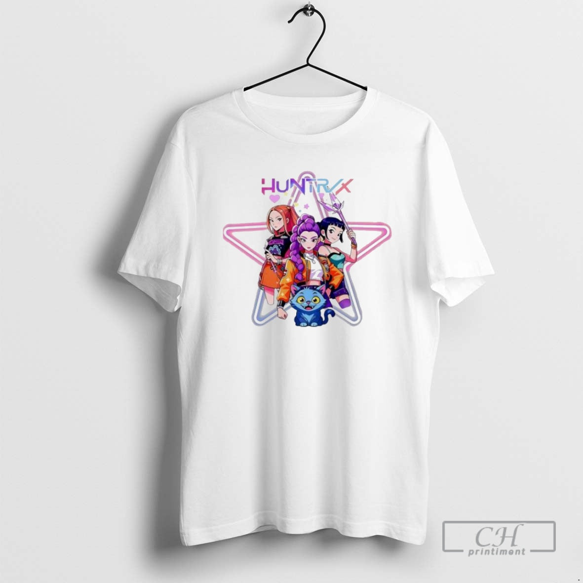 Premium Kpop Demon Hunters Night Light Personalized Ornaments White Shirt Sweater