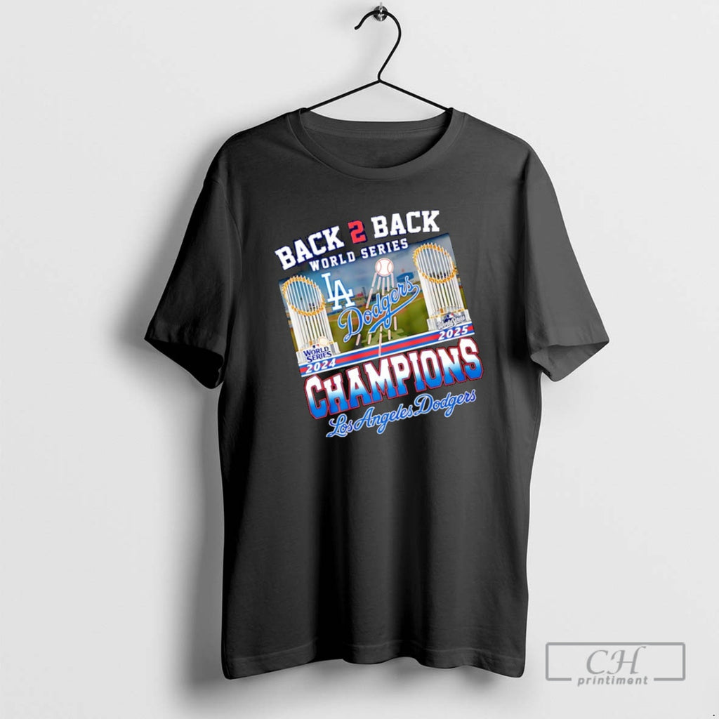 Premium La Dodgers Back To Back 2024 2025 World Series Champions Trophy Shirt Sweater