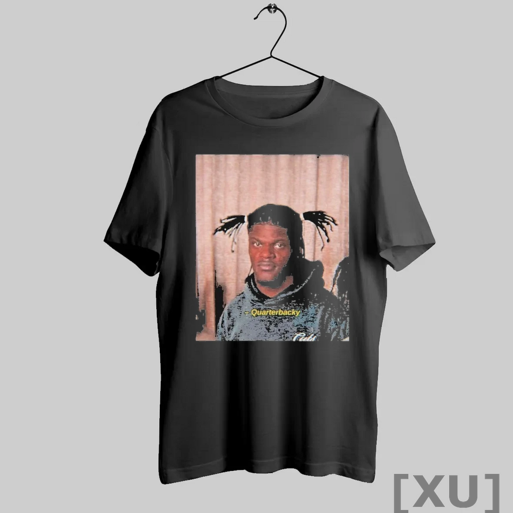 Premium Lamar Jackson Quarterbacky Bun Hair T Shirts