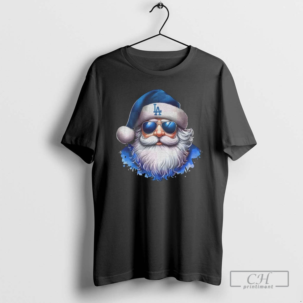 Premium Los Angeles Dogers Baseball Santa Christmas Shirt Sweater