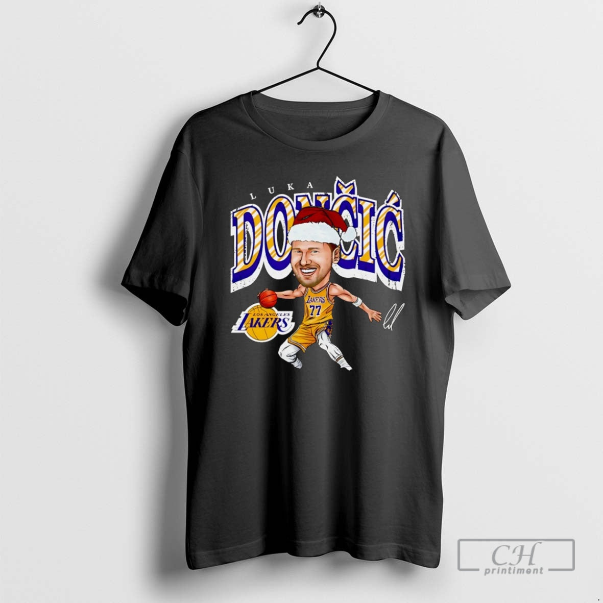 Premium Luka Doncic Los Angeles Lakers Santa Hat Cartoon Christmas Christmas Shirt Sweater