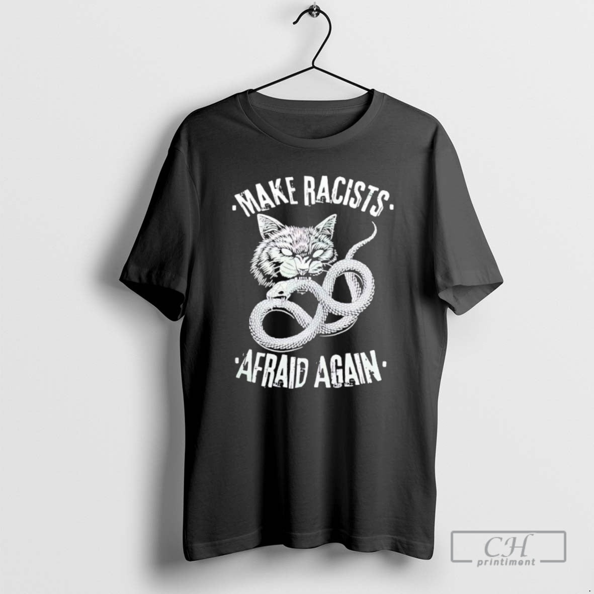 Premium Make Racists Afraid Again Cat And Snake Shirt Sweater