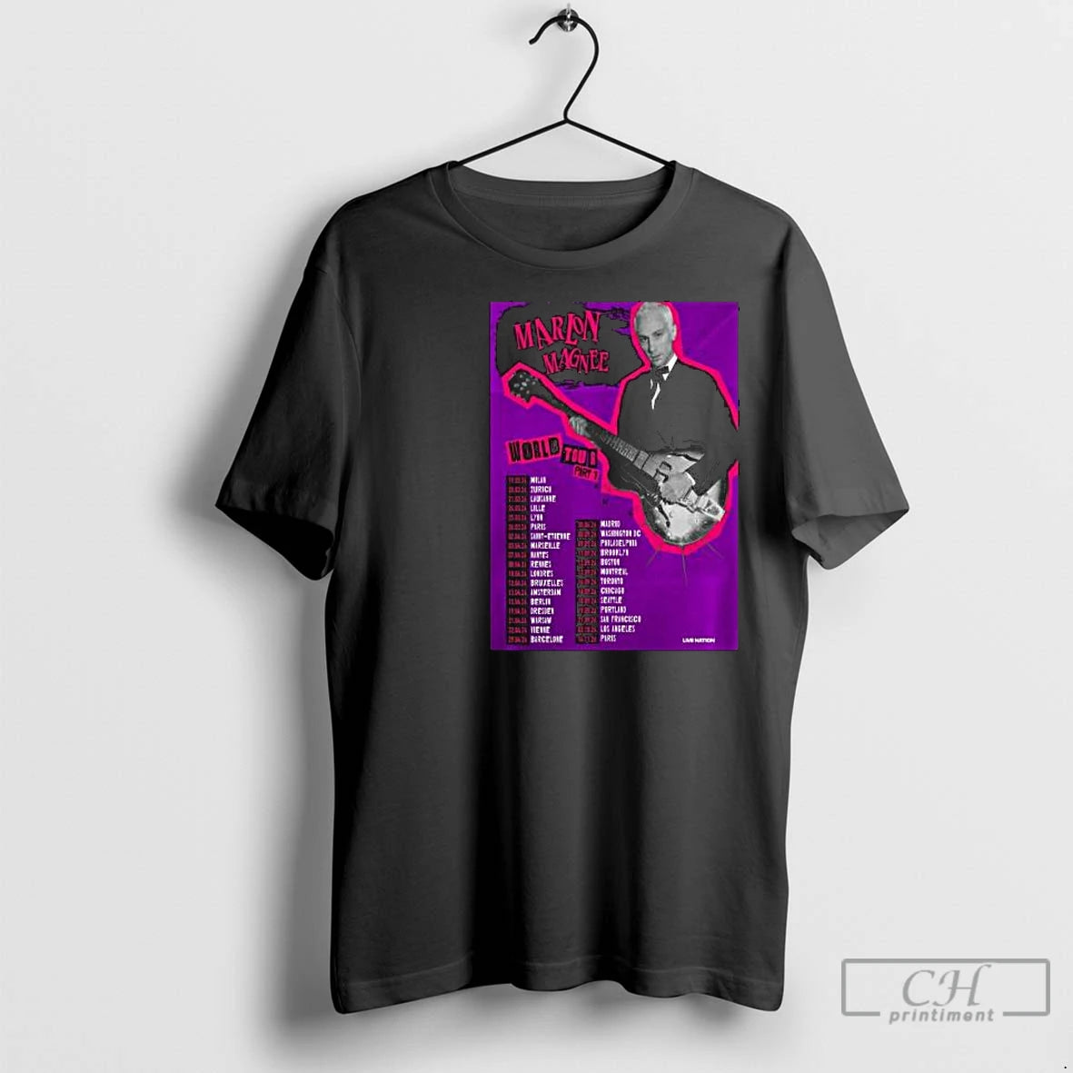 Premium Marlon Magnee World Tour 2026 Circle Black