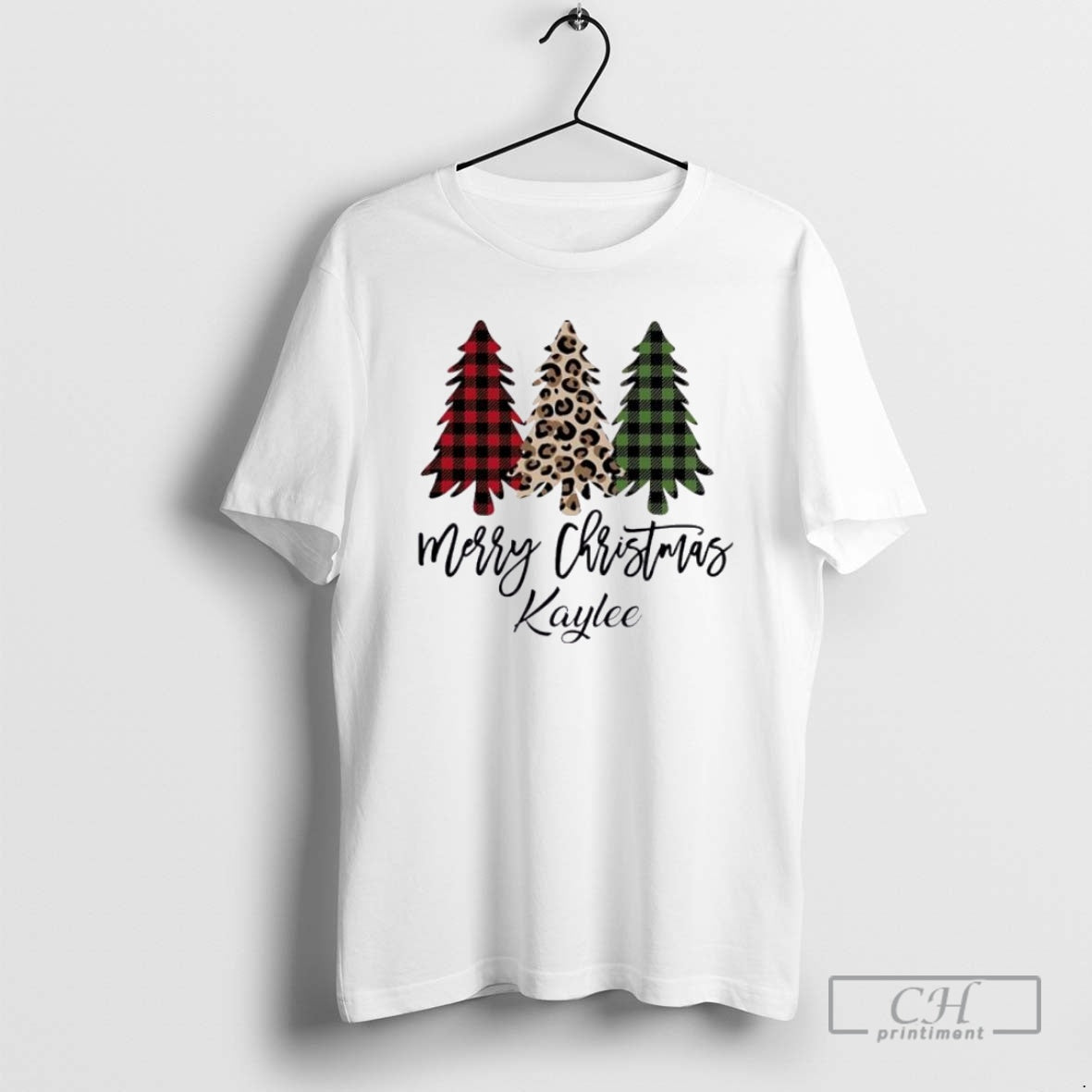Premium Merry Christmas Leopard Buffalo Plaid Print Personalized Ornaments White Shirt Sweater