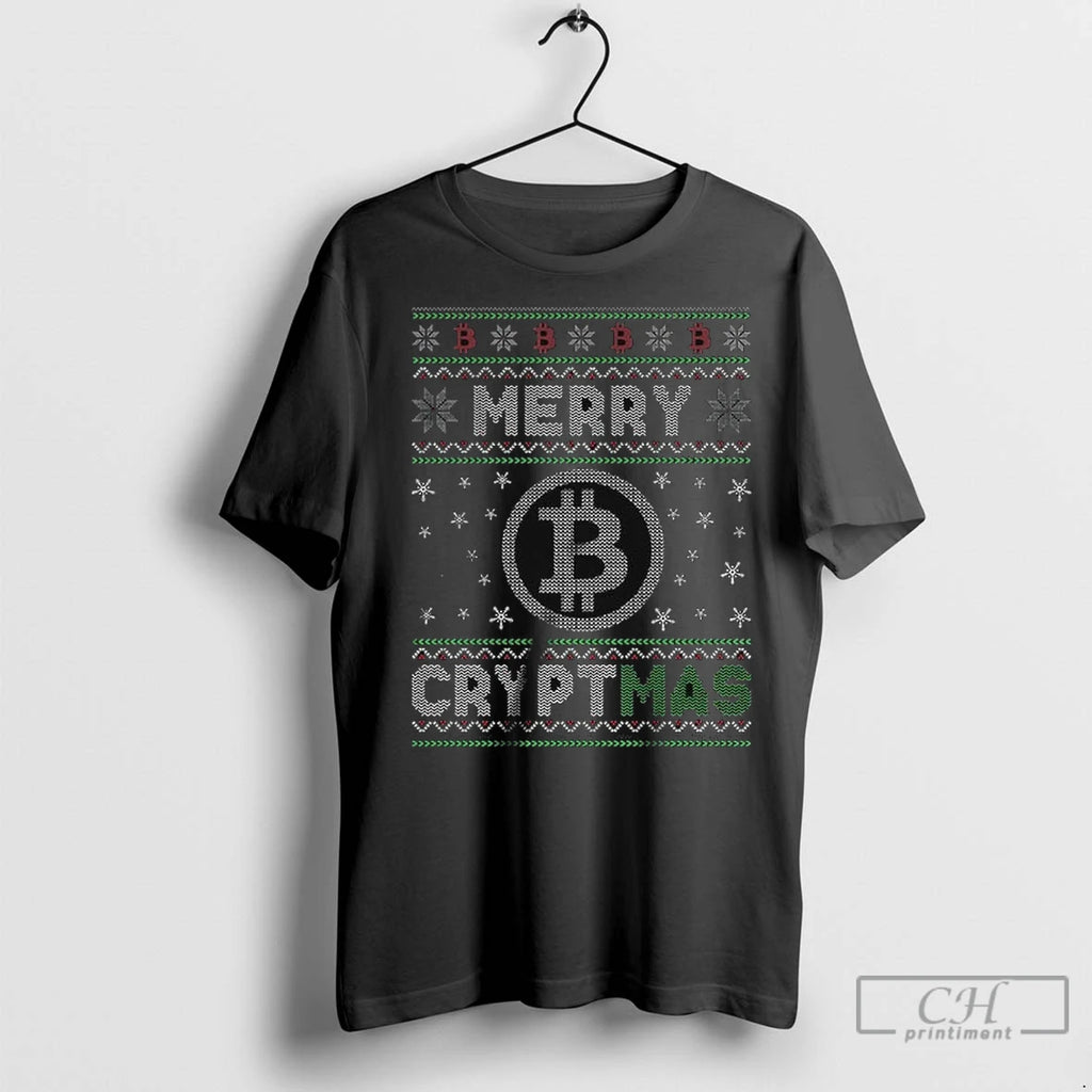 Premium Merry Cryptmas Bitcoin Merry Christmas