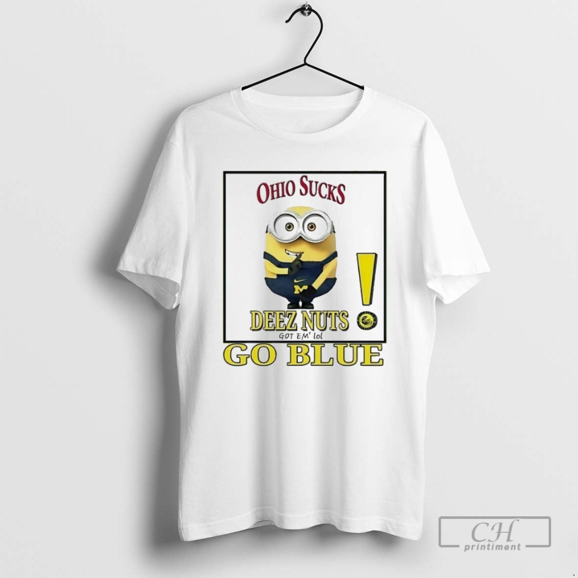Premium Minion Wolverines Go Blue Deez Nut Got Em Ohio State Football Sucks Shirt Sweater