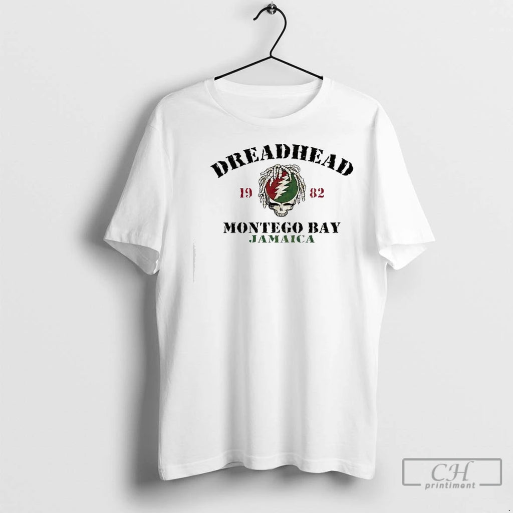 Premium Montego Bay Jamaica Grateful Dead Dreadhead Steal Your Face Skull