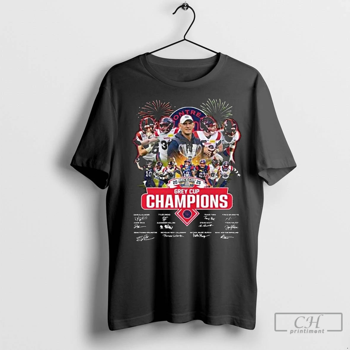 Premium Montreal Alouettes Grey Cup 2025 Champions Winner Signatures Long Sleve