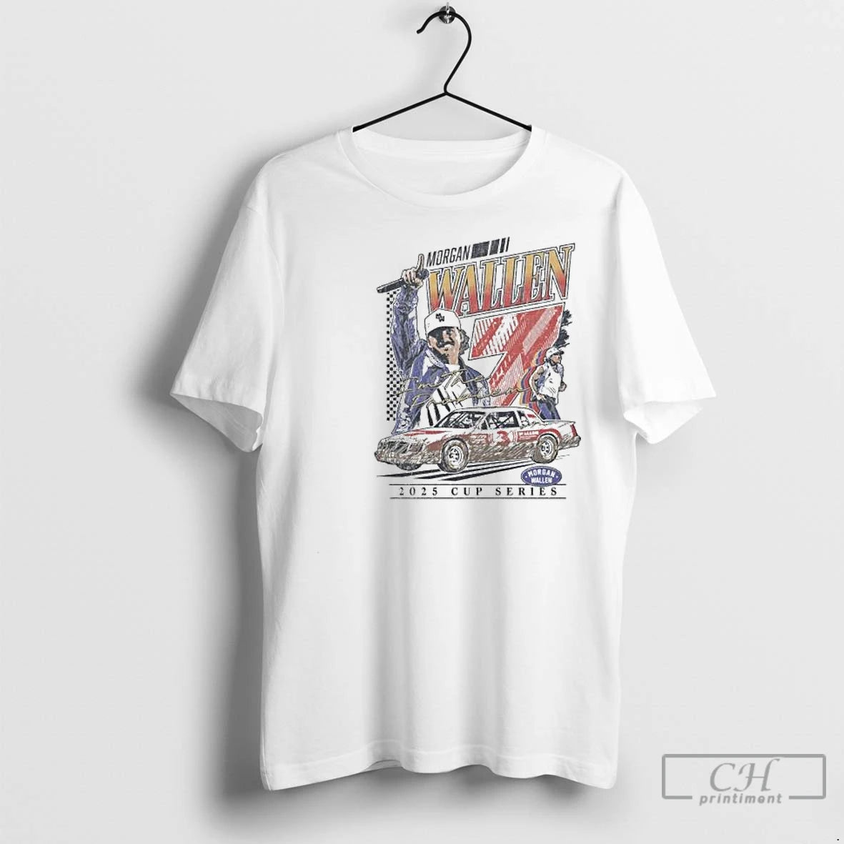 Premium Morgan Wallen Racing Cup Series 2025 Circle White