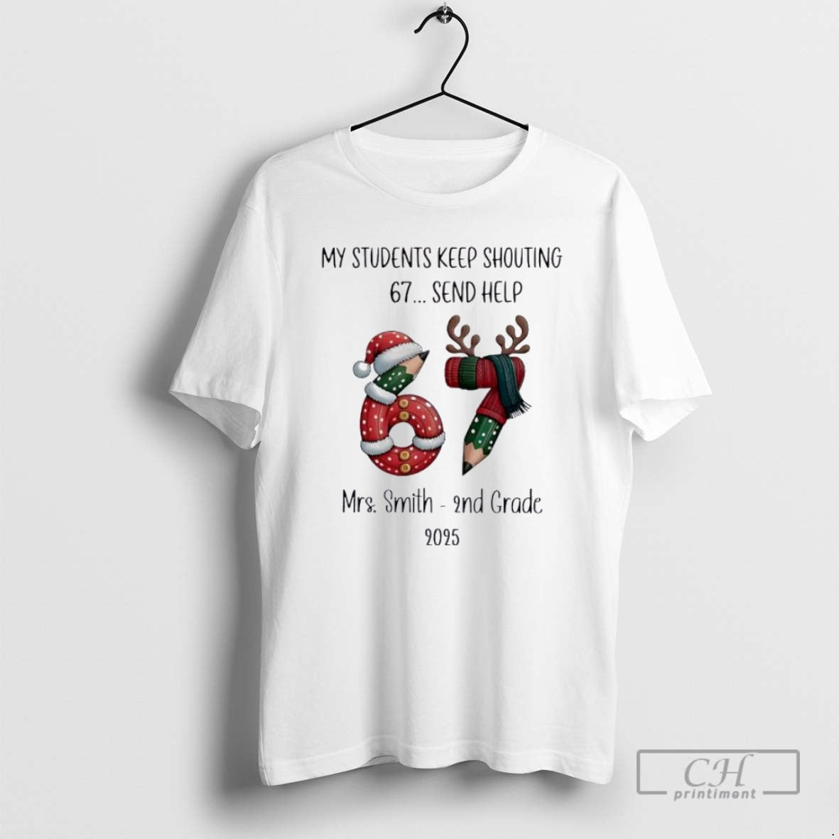 Premium My Students Keep Shouting 67 Send Help Ornaments White Shirt Sweater