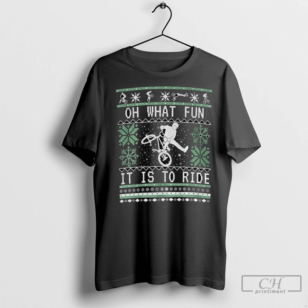 Premium Oh What Fun It Is To Ride Bike Merry Christmas