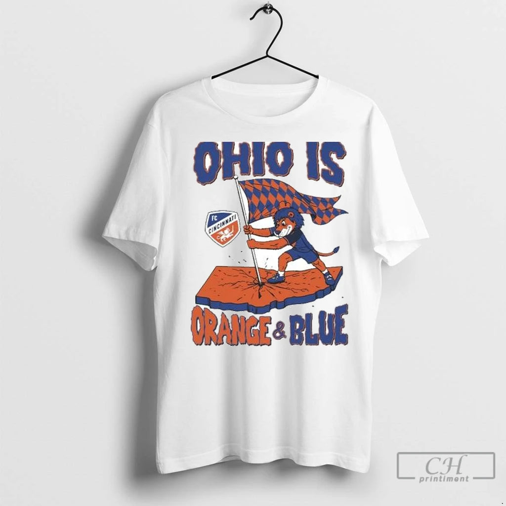 Premium Ohio Is Orange Blue Fc Cincinnati Circle White