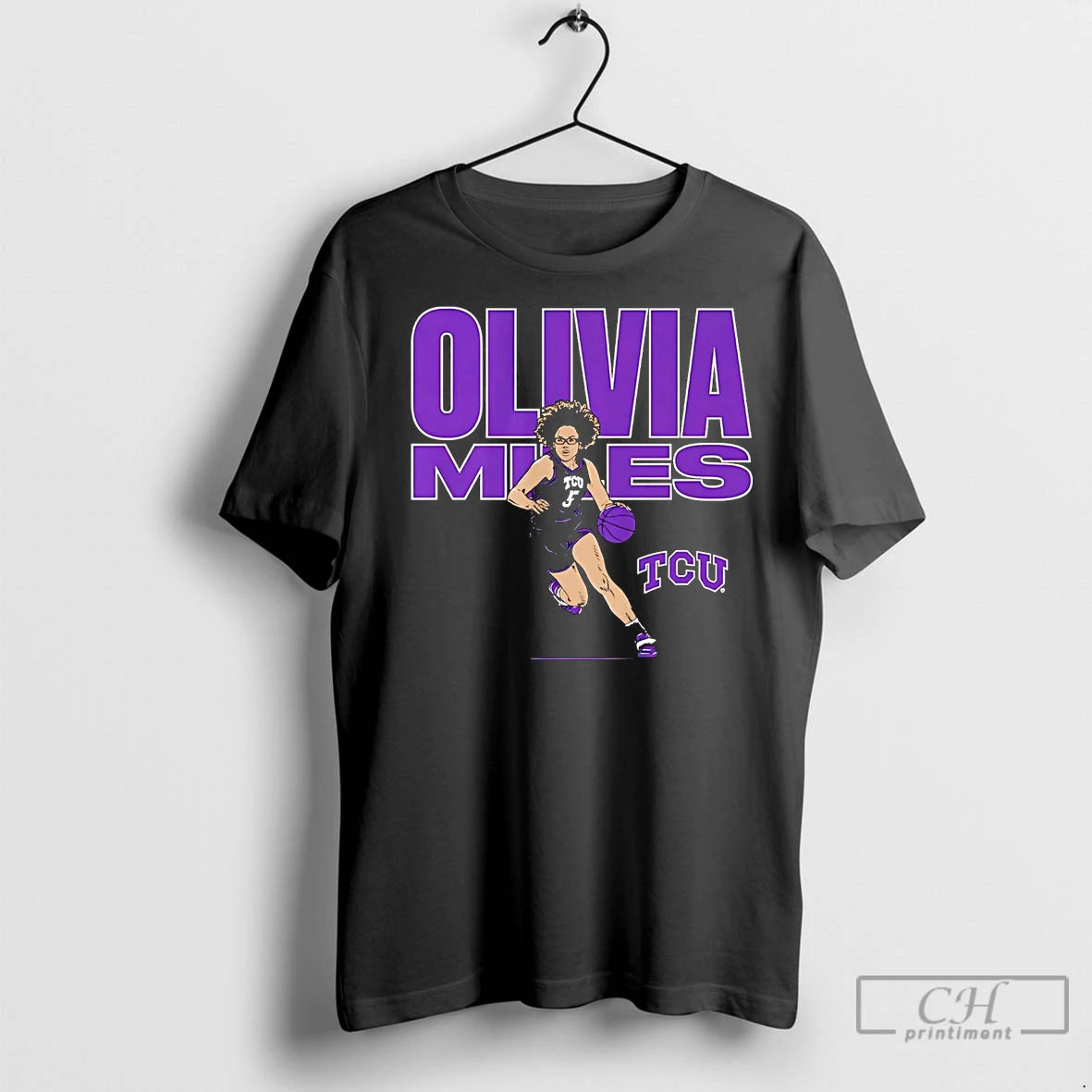 Premium Olivia Miles Dribbling Tcu Horned Frogs