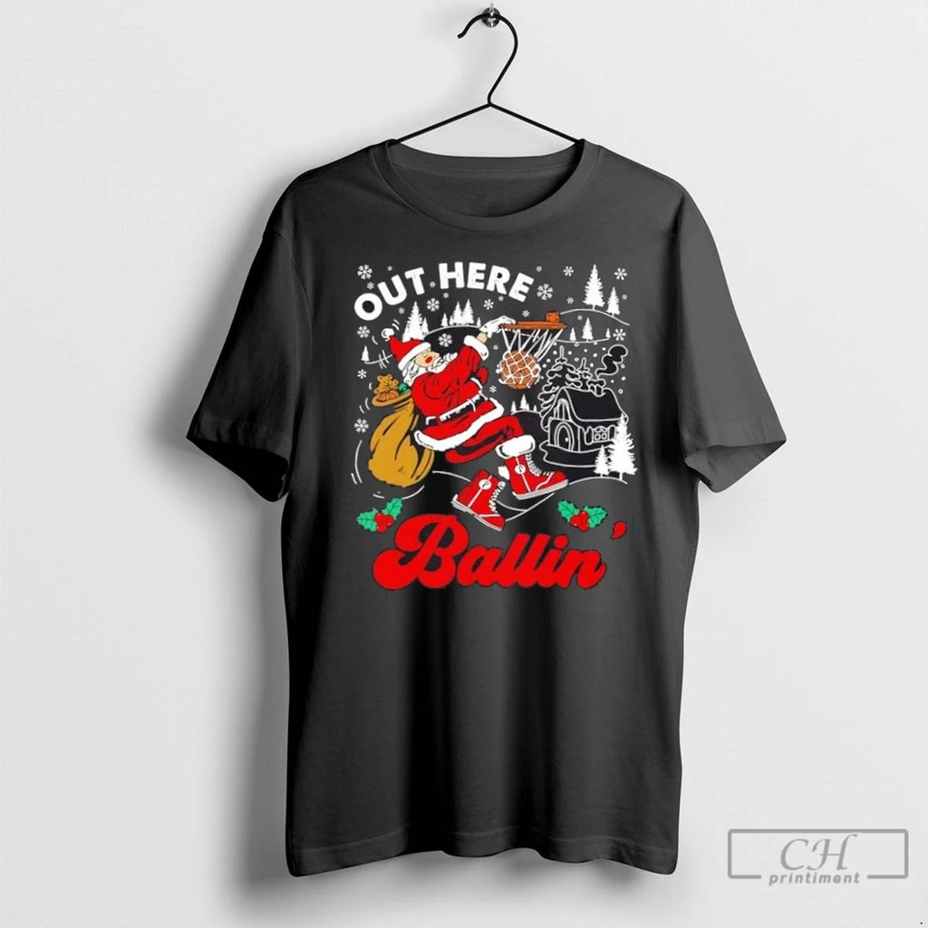 Premium Out Here Ballin Santa Christmas