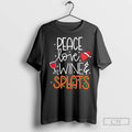 Premium Peace Love Wine And Splats Christmas