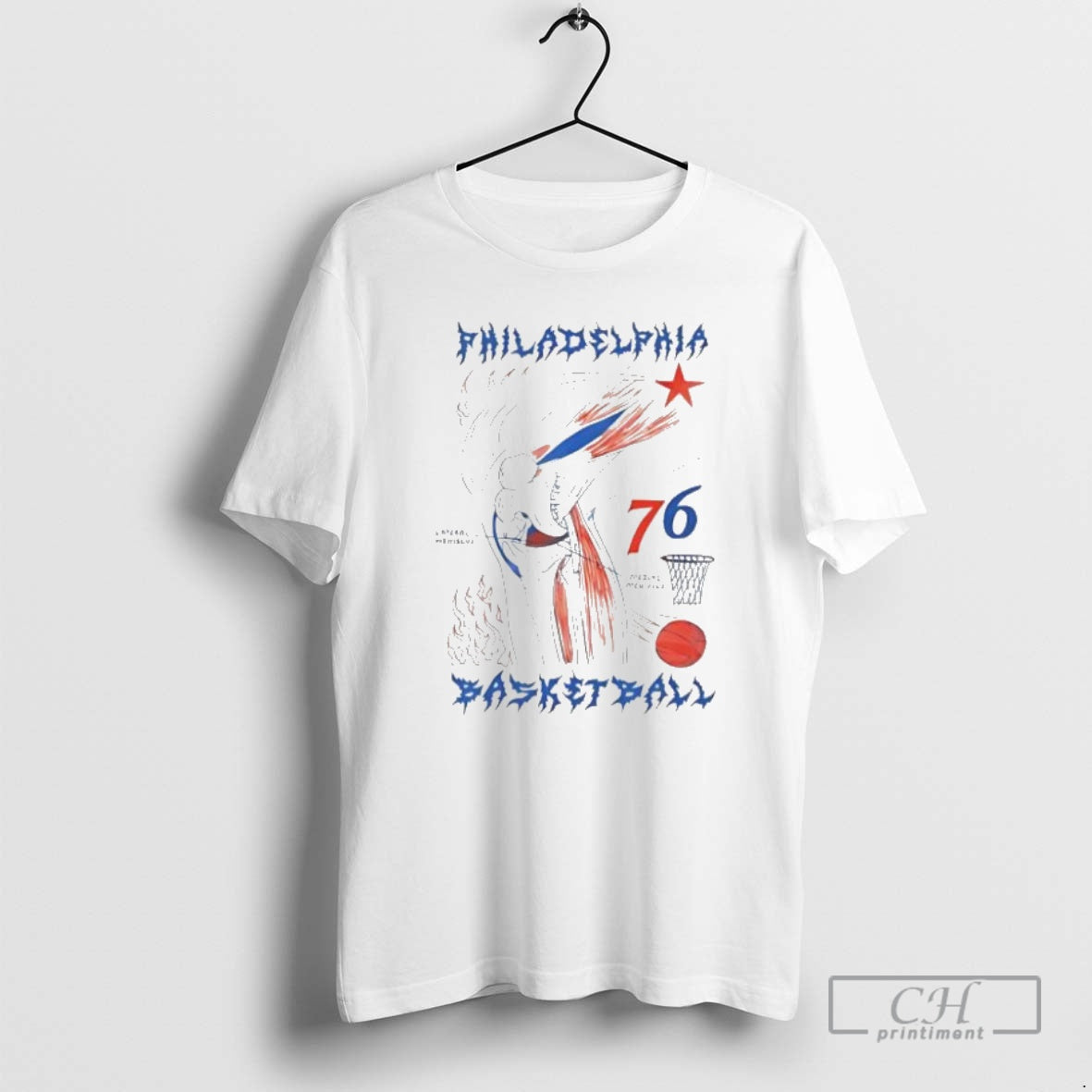 Premium Philadelphia Basketball Knee 76 Shirt Sweater