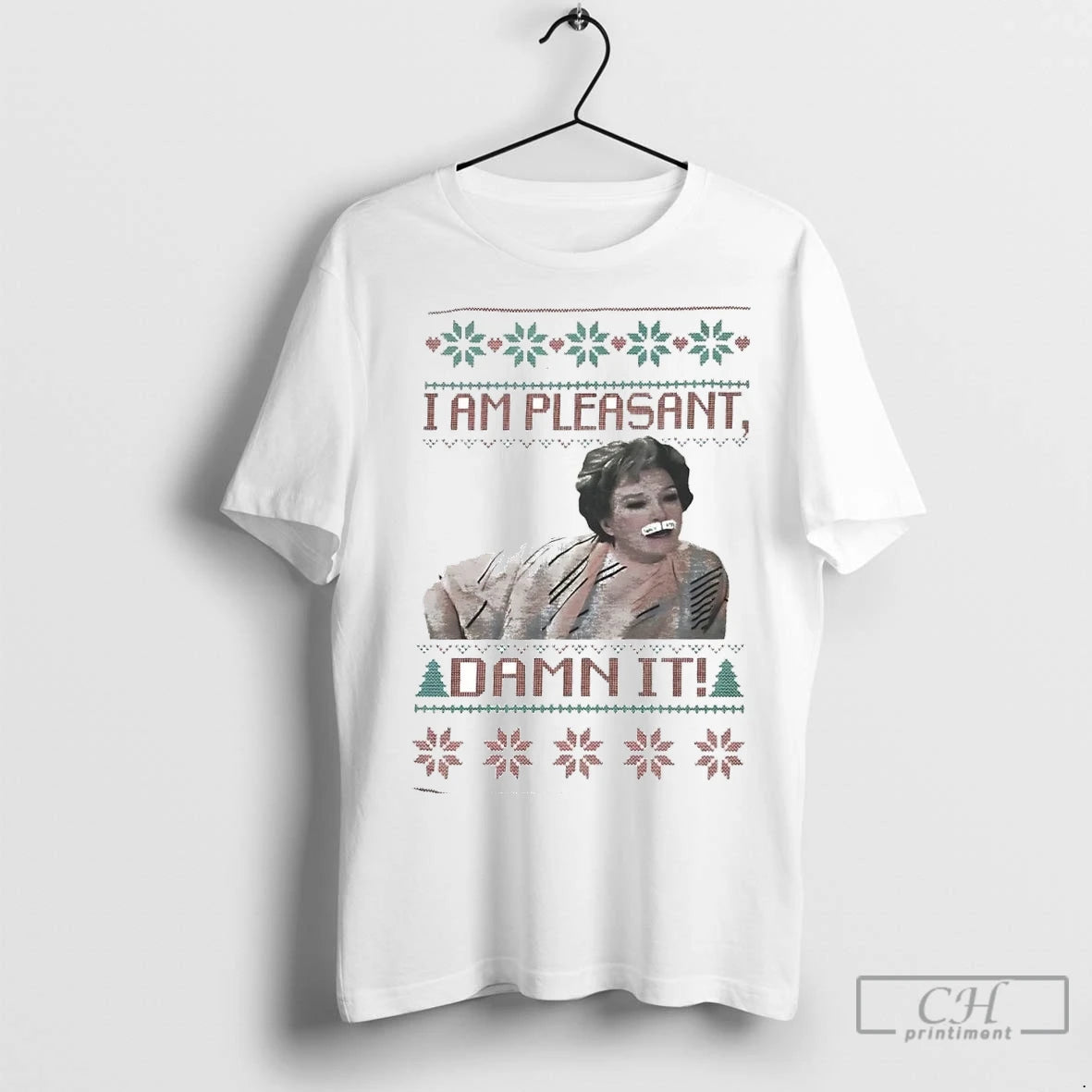 Premium Phyllis Diller I Am Pleasant Damn It Christmas