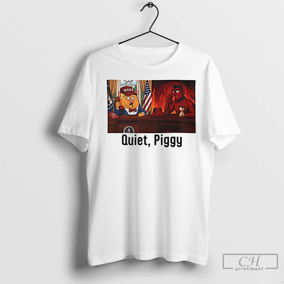Premium Quiet Piggy Anti Trump Devil